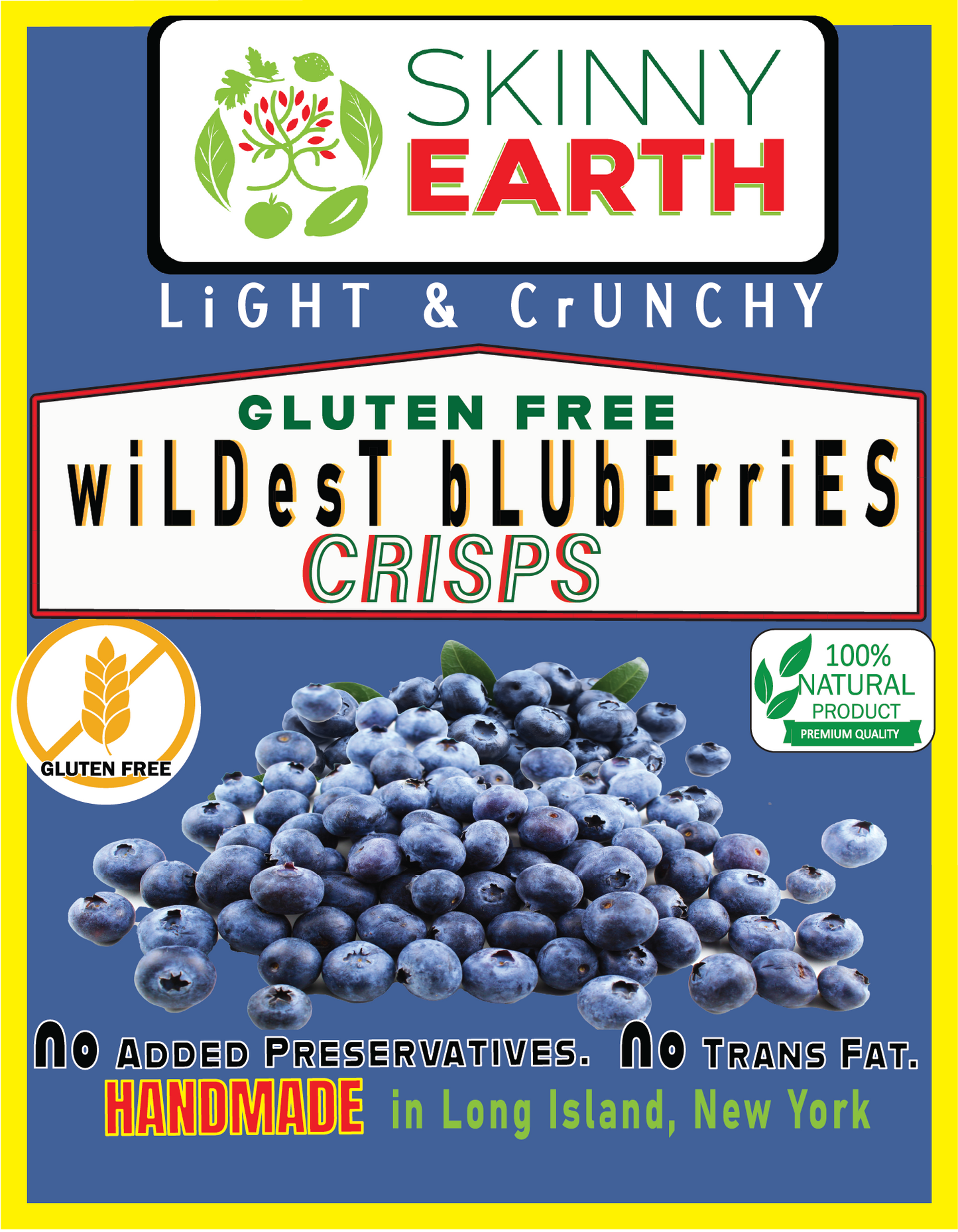 Gluten Free Blueberries Crunchy crisps