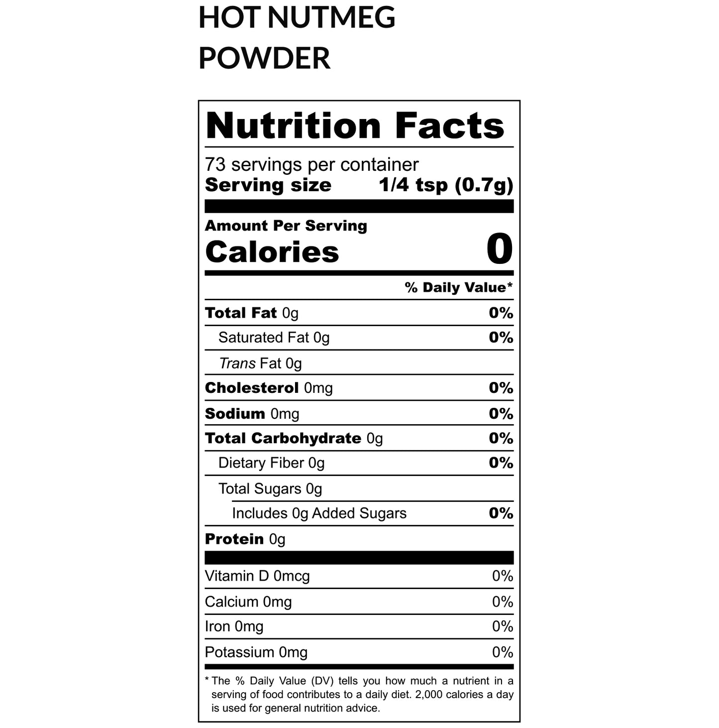 Hot Ground Nutmeg Powder 1.76 OZ