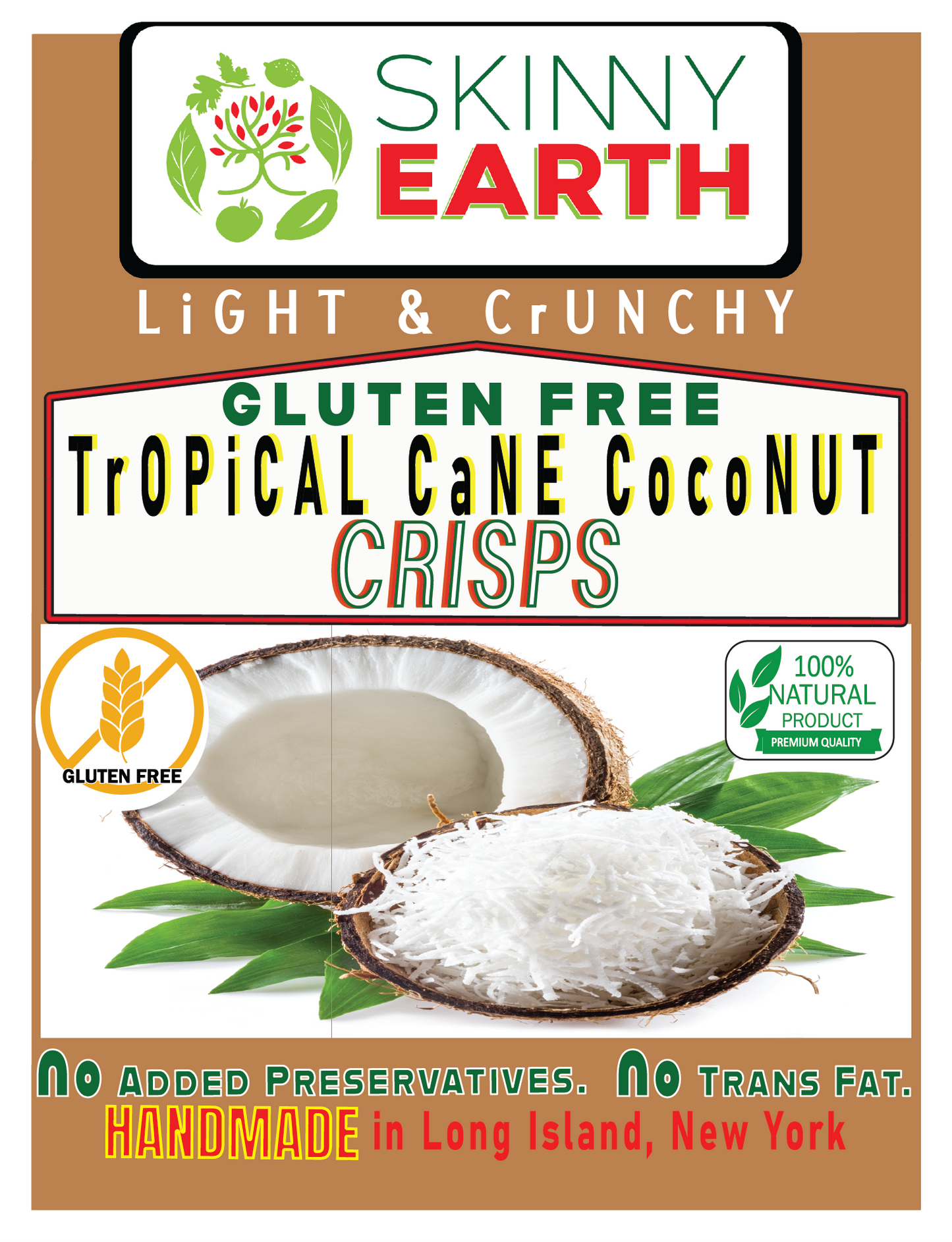 Gluten Free Tropical Coconut Crunchy crisps