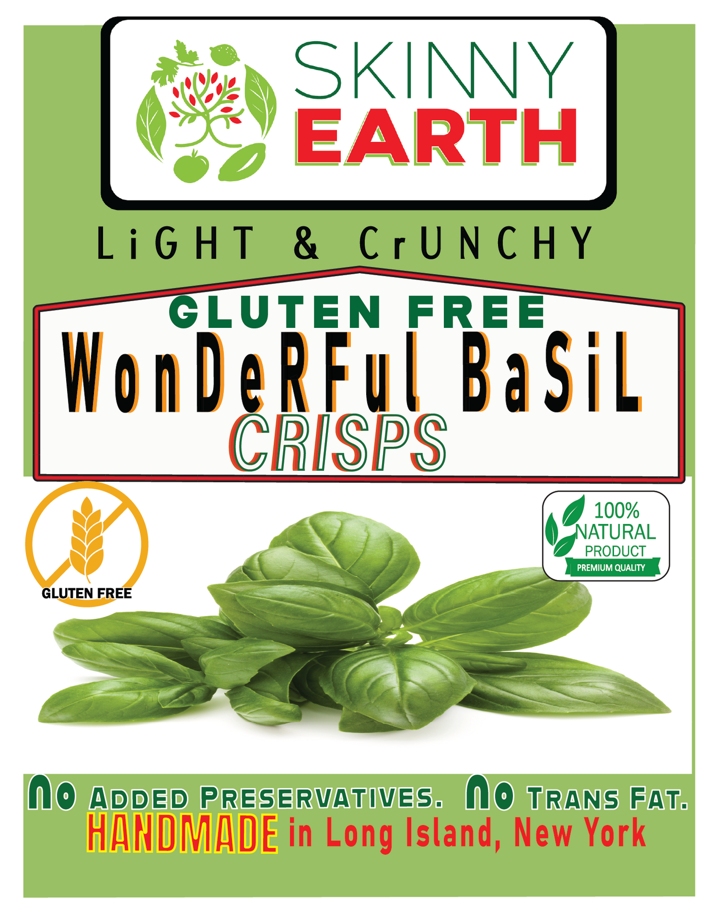 Gluten Free Wonderful Basil Crunchy crisps