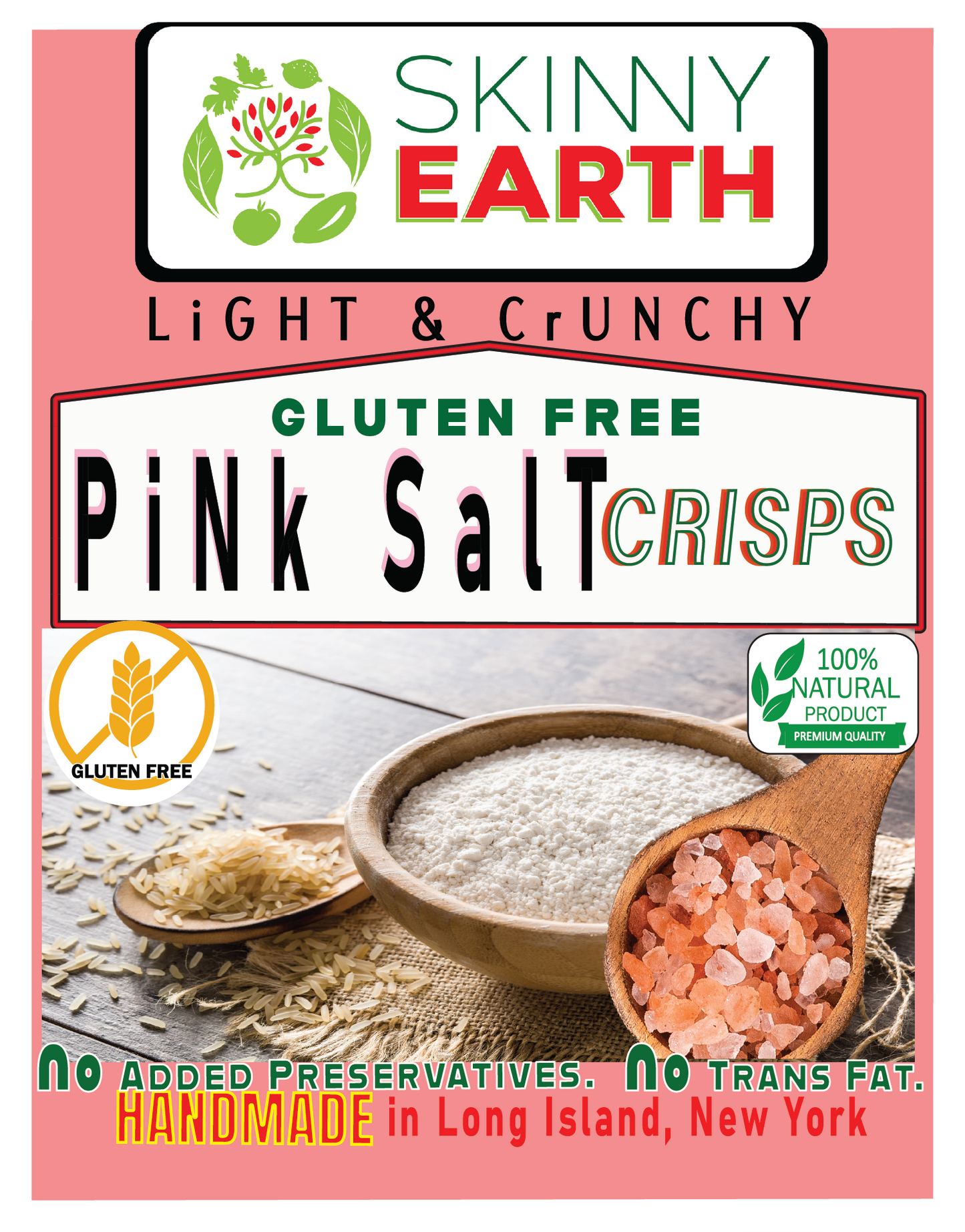 Gluten Free Pink Himalanyan Salt Crunchy crisp
