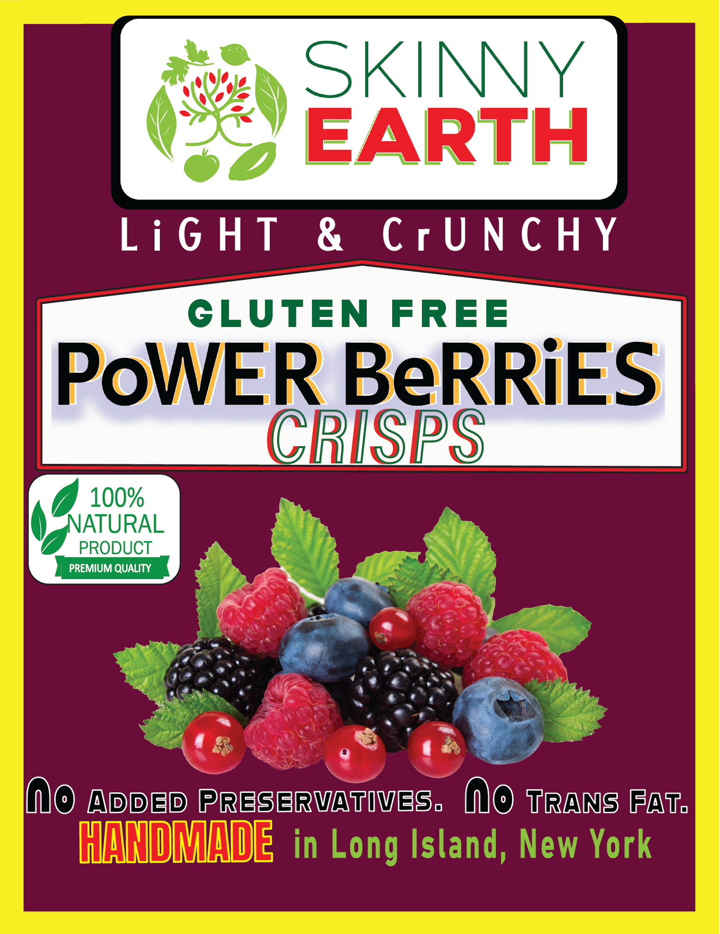 Gluten Free Power Berries Crunchy crisps
