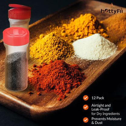 Spice Jars with Red Cap with Liners