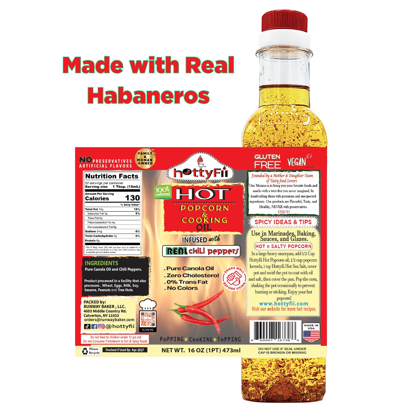 Hot Popcorn Oil 473 ML
